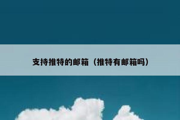 支持推特的邮箱（推特有邮箱吗） 第1张