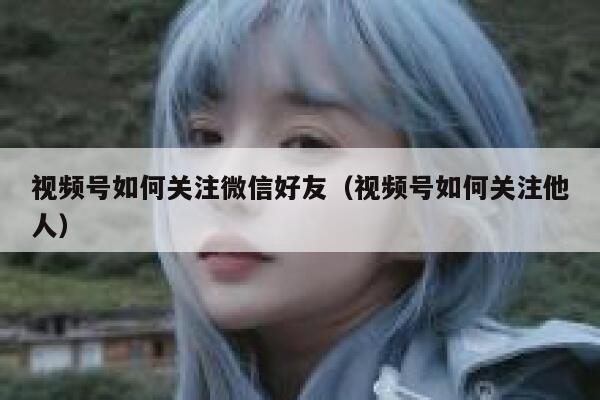 视频号如何关注微信好友（视频号如何关注他人） 第1张