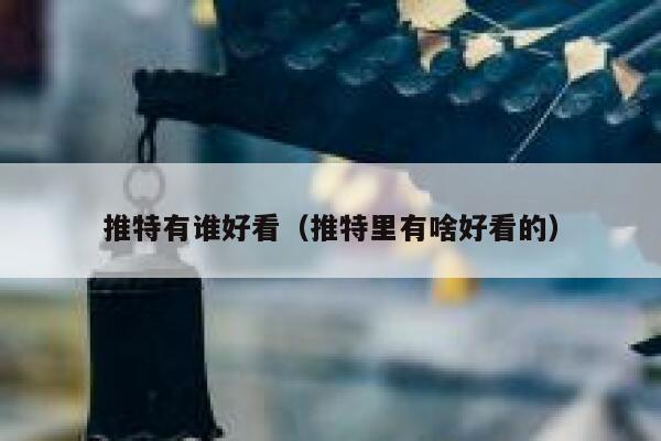 推特有谁好看（推特里有啥好看的） 第1张