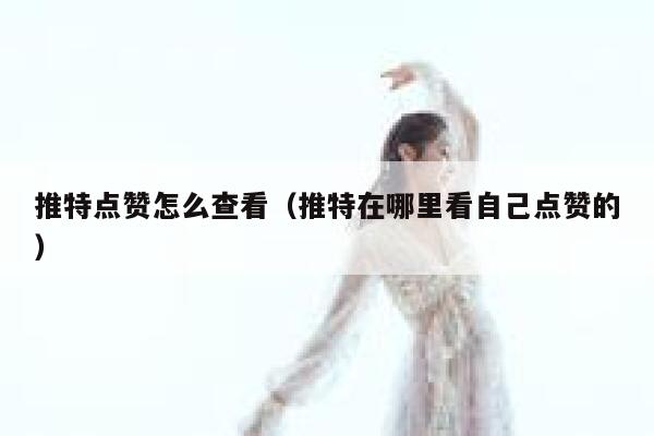 推特点赞怎么查看（推特在哪里看自己点赞的） 第1张