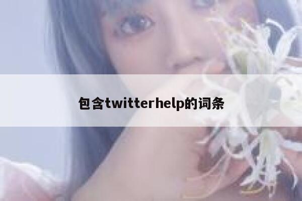 包含twitterhelp的词条 第1张