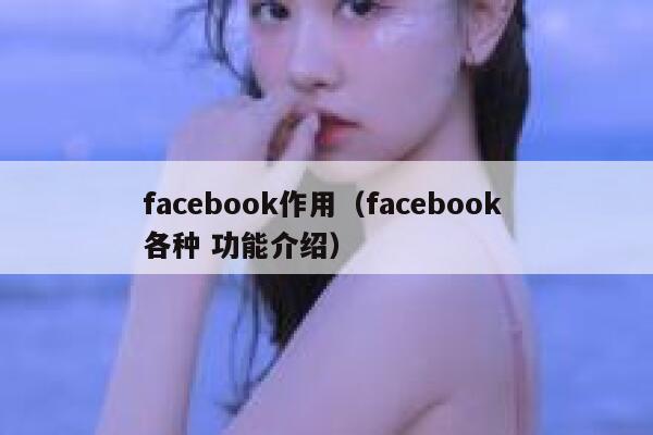 facebook作用（facebook 各种 功能介绍） 第1张