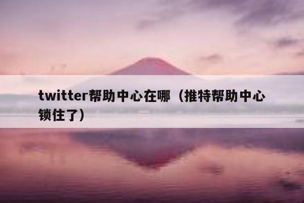 twitter帮助中心在哪（推特帮助中心锁住了） 第1张