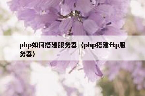 php如何搭建服务器（php搭建ftp服务器） 第1张