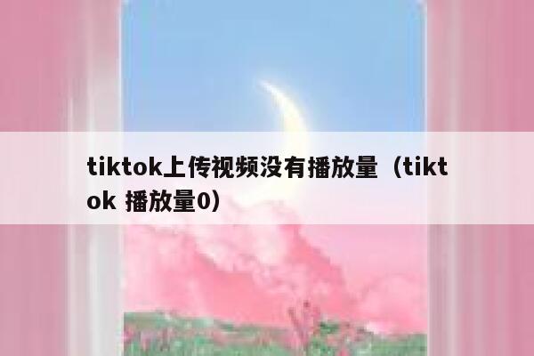 tiktok上传视频没有播放量（tiktok 播放量0） 第1张