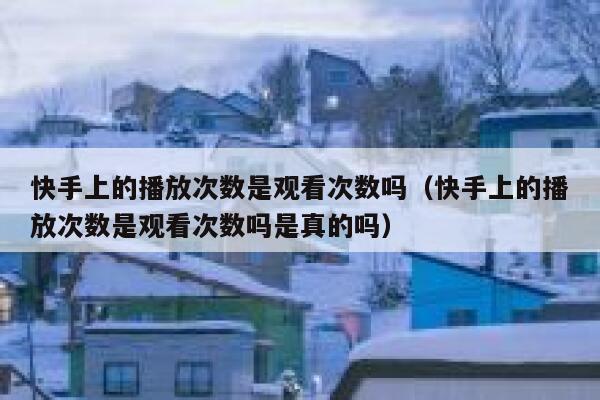 快手上的播放次数是观看次数吗（快手上的播放次数是观看次数吗是真的吗） 第1张