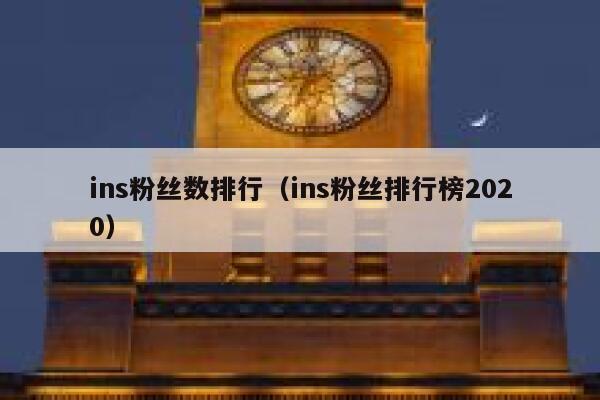 ins粉丝数排行（ins粉丝排行榜2020） 第1张