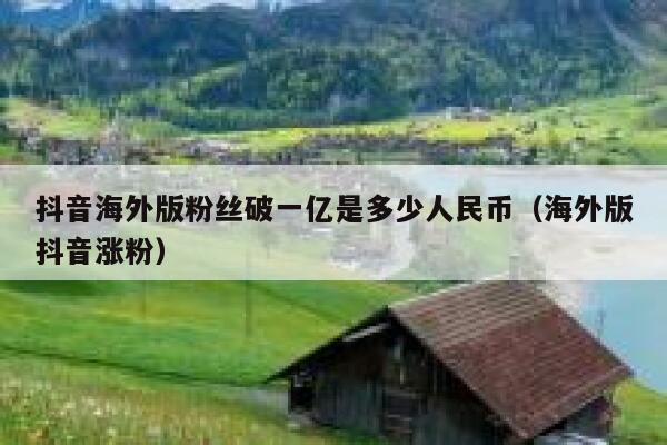 抖音海外版粉丝破一亿是多少人民币（海外版抖音涨粉） 第1张