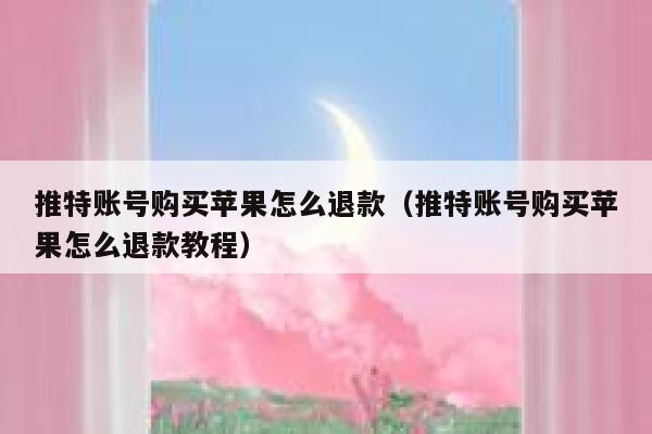 推特账号购买苹果怎么退款（推特账号购买苹果怎么退款教程） 第1张