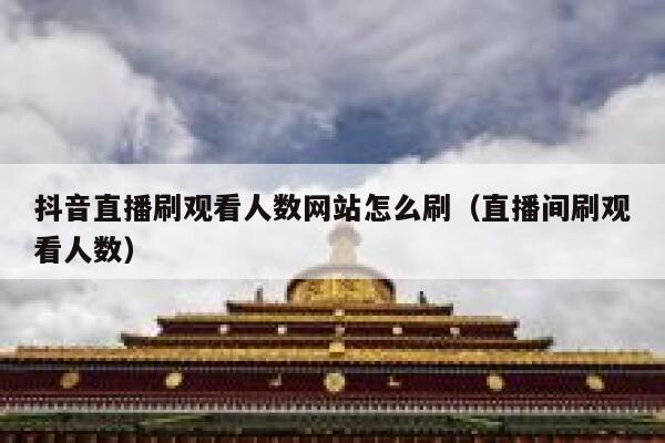 抖音直播刷观看人数网站怎么刷（直播间刷观看人数） 第1张