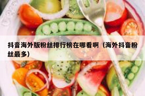 抖音海外版粉丝排行榜在哪看啊（海外抖音粉丝最多） 第1张