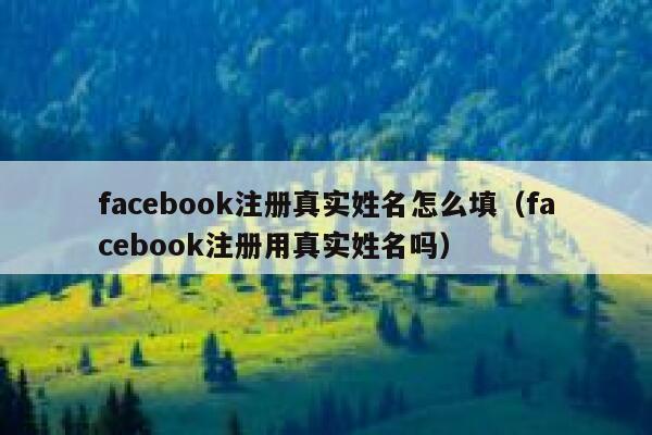 facebook注册真实姓名怎么填（facebook注册用真实姓名吗） 第1张