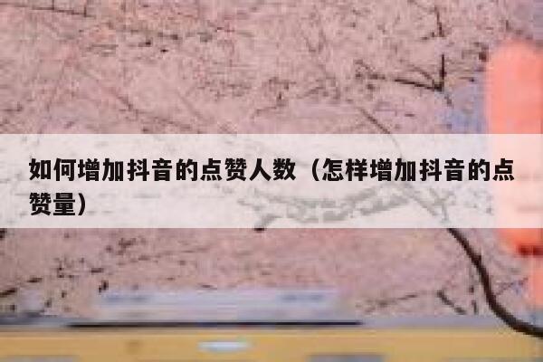 如何增加抖音的点赞人数（怎样增加抖音的点赞量） 第1张