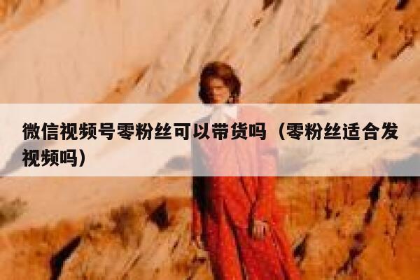 微信视频号零粉丝可以带货吗（零粉丝适合发视频吗） 第1张