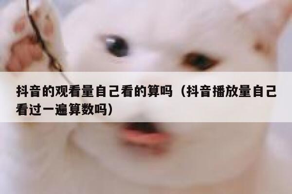 抖音的观看量自己看的算吗（抖音播放量自己看过一遍算数吗） 第1张