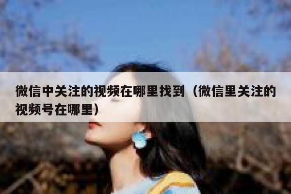 微信中关注的视频在哪里找到（微信里关注的视频号在哪里） 第1张
