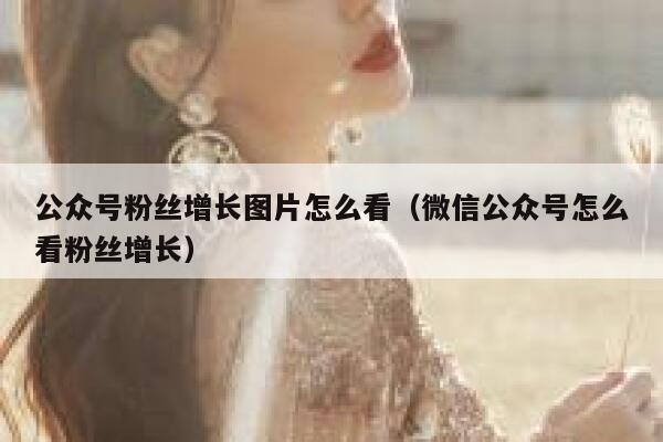 公众号粉丝增长图片怎么看（微信公众号怎么看粉丝增长） 第1张