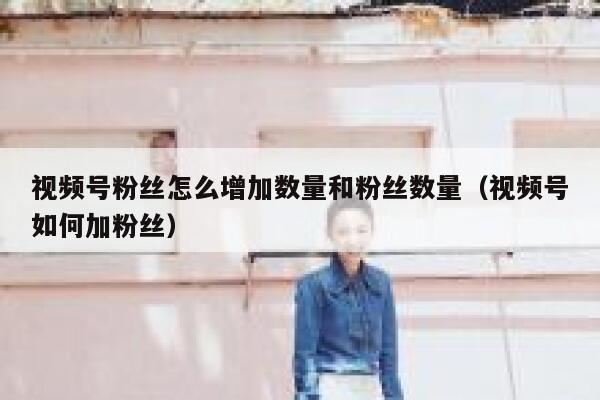视频号粉丝怎么增加数量和粉丝数量（视频号如何加粉丝） 第1张