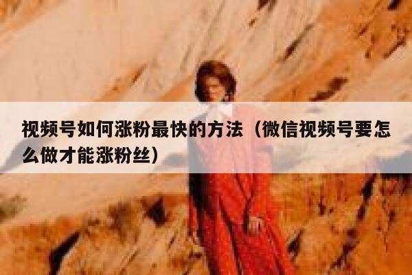 视频号如何涨粉最快的方法（微信视频号要怎么做才能涨粉丝） 第1张