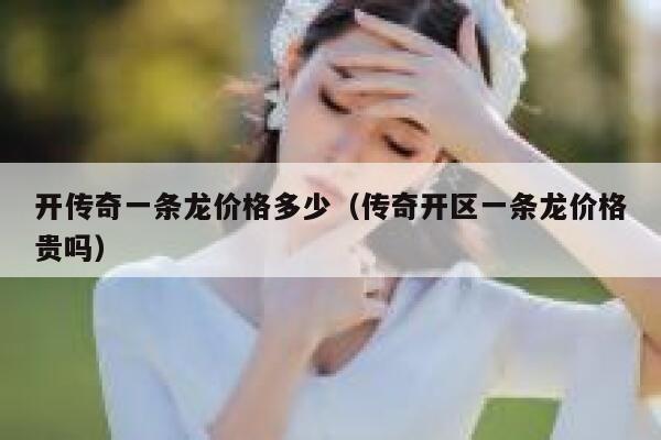 开传奇一条龙价格多少（传奇开区一条龙价格贵吗） 第1张