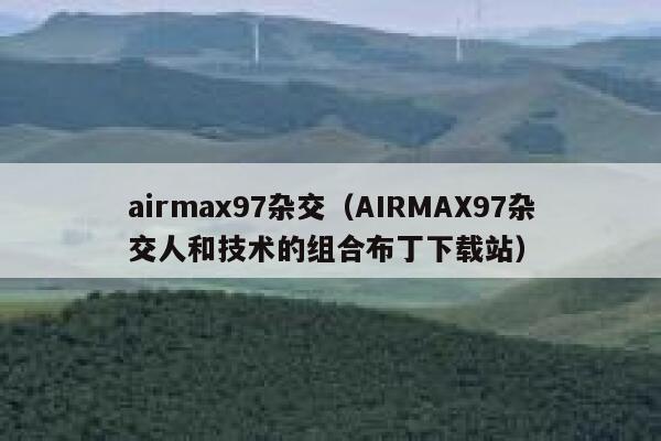airmax97杂交（AIRMAX97杂交人和技术的组合布丁下载站） 第1张