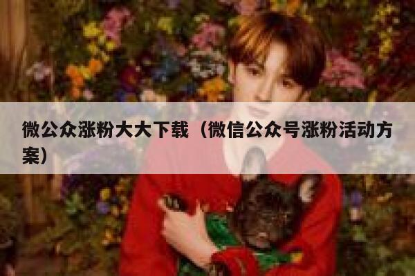 微公众涨粉大大下载（微信公众号涨粉活动方案） 第1张