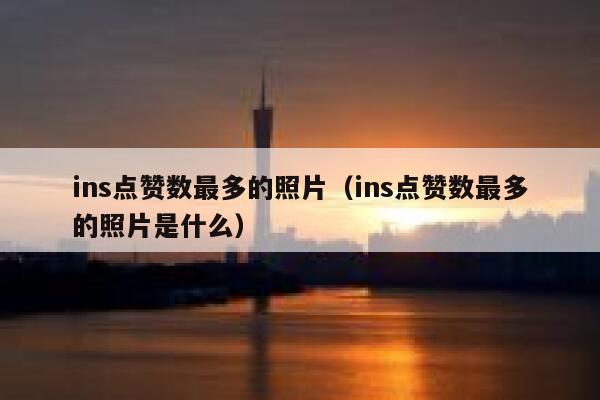 ins点赞数最多的照片（ins点赞数最多的照片是什么） 第1张
