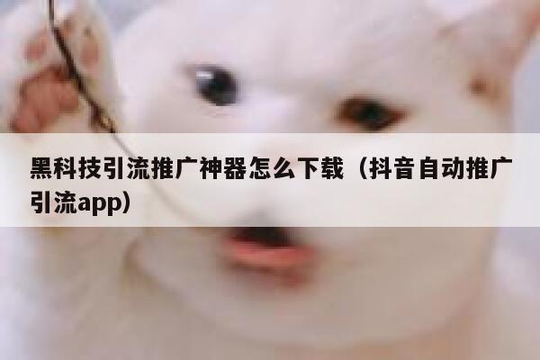 黑科技引流推广神器怎么下载（抖音自动推广引流app） 第1张