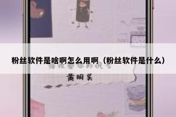 粉丝软件是啥啊怎么用啊（粉丝软件是什么） 第1张