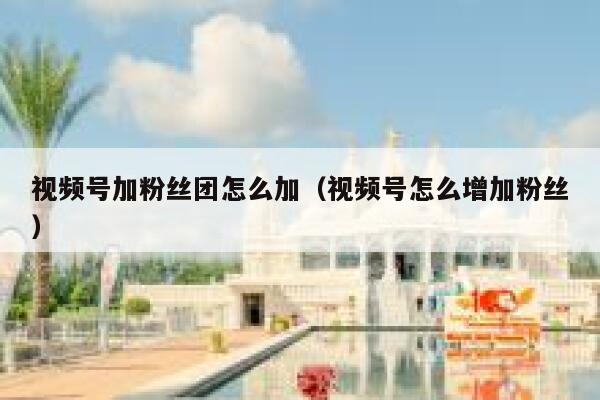 视频号加粉丝团怎么加（视频号怎么增加粉丝） 第1张