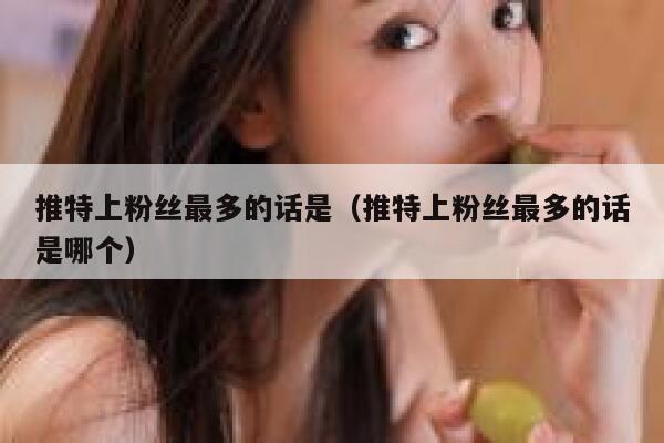 推特上粉丝最多的话是（推特上粉丝最多的话是哪个） 第1张