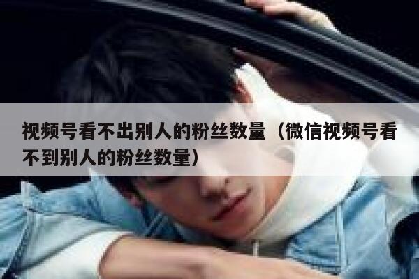 视频号看不出别人的粉丝数量（微信视频号看不到别人的粉丝数量） 第1张