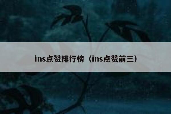 ins点赞排行榜（ins点赞前三） 第1张