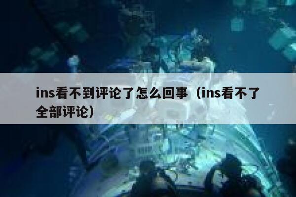 ins看不到评论了怎么回事（ins看不了全部评论） 第1张