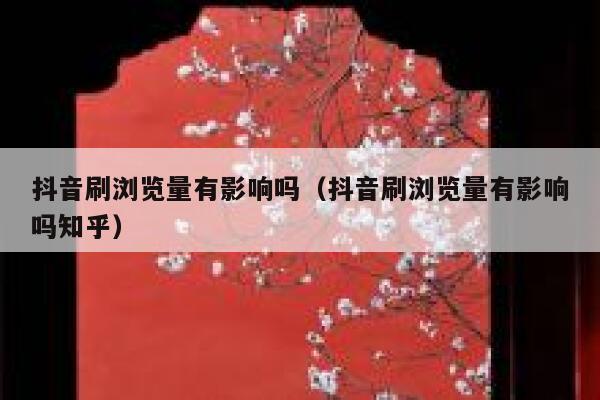抖音刷浏览量有影响吗（抖音刷浏览量有影响吗知乎） 第1张