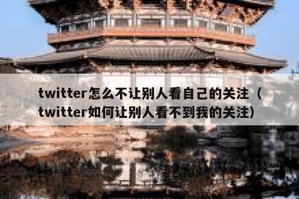 twitter怎么不让别人看自己的关注（twitter如何让别人看不到我的关注） 第1张