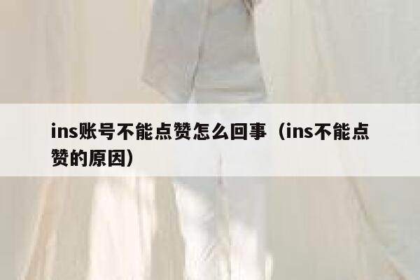 ins账号不能点赞怎么回事（ins不能点赞的原因） 第1张