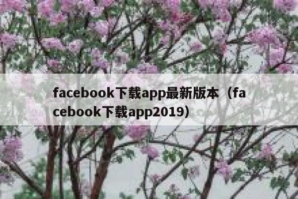 facebook下载app最新版本（facebook下载app2019） 第1张