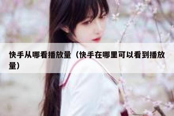快手从哪看播放量（快手在哪里可以看到播放量） 第1张