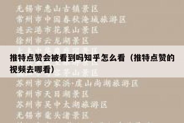 推特点赞会被看到吗知乎怎么看（推特点赞的视频去哪看） 第1张