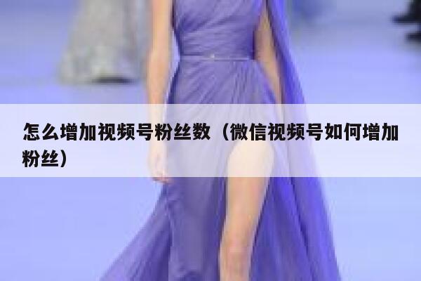 怎么增加视频号粉丝数（微信视频号如何增加粉丝） 第1张