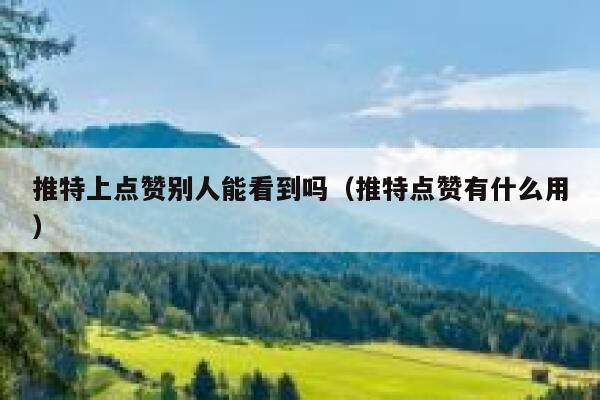 推特上点赞别人能看到吗（推特点赞有什么用） 第1张