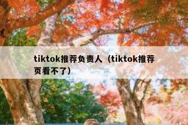 tiktok推荐负责人（tiktok推荐页看不了） 第1张