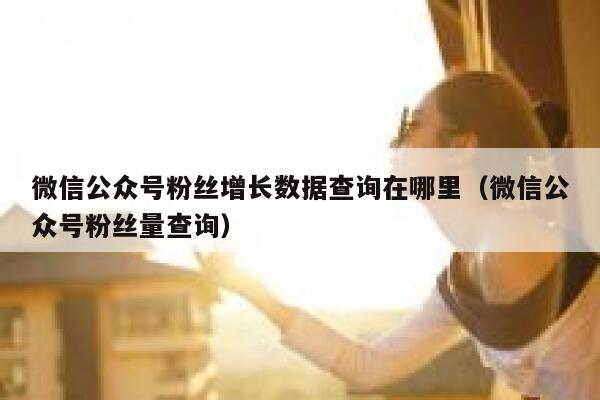 微信公众号粉丝增长数据查询在哪里（微信公众号粉丝量查询） 第1张