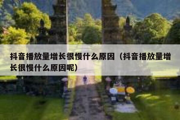 抖音播放量增长很慢什么原因（抖音播放量增长很慢什么原因呢） 第1张