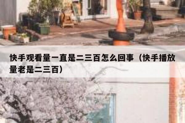 快手观看量一直是二三百怎么回事（快手播放量老是二三百） 第1张