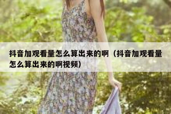 抖音加观看量怎么算出来的啊（抖音加观看量怎么算出来的啊视频） 第1张