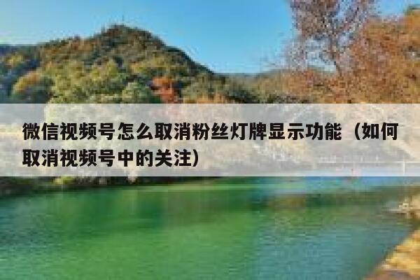 微信视频号怎么取消粉丝灯牌显示功能（如何取消视频号中的关注） 第1张