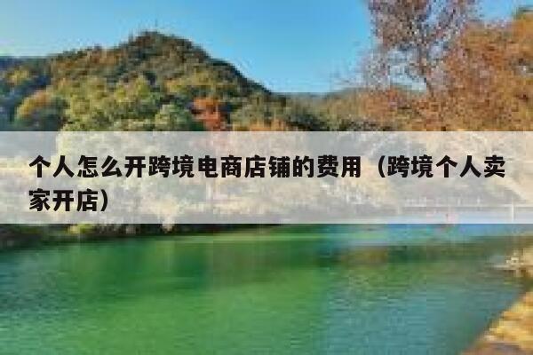 个人怎么开跨境电商店铺的费用（跨境个人卖家开店） 第1张