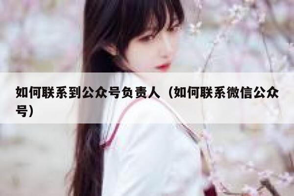 如何联系到公众号负责人（如何联系微信公众号） 第1张